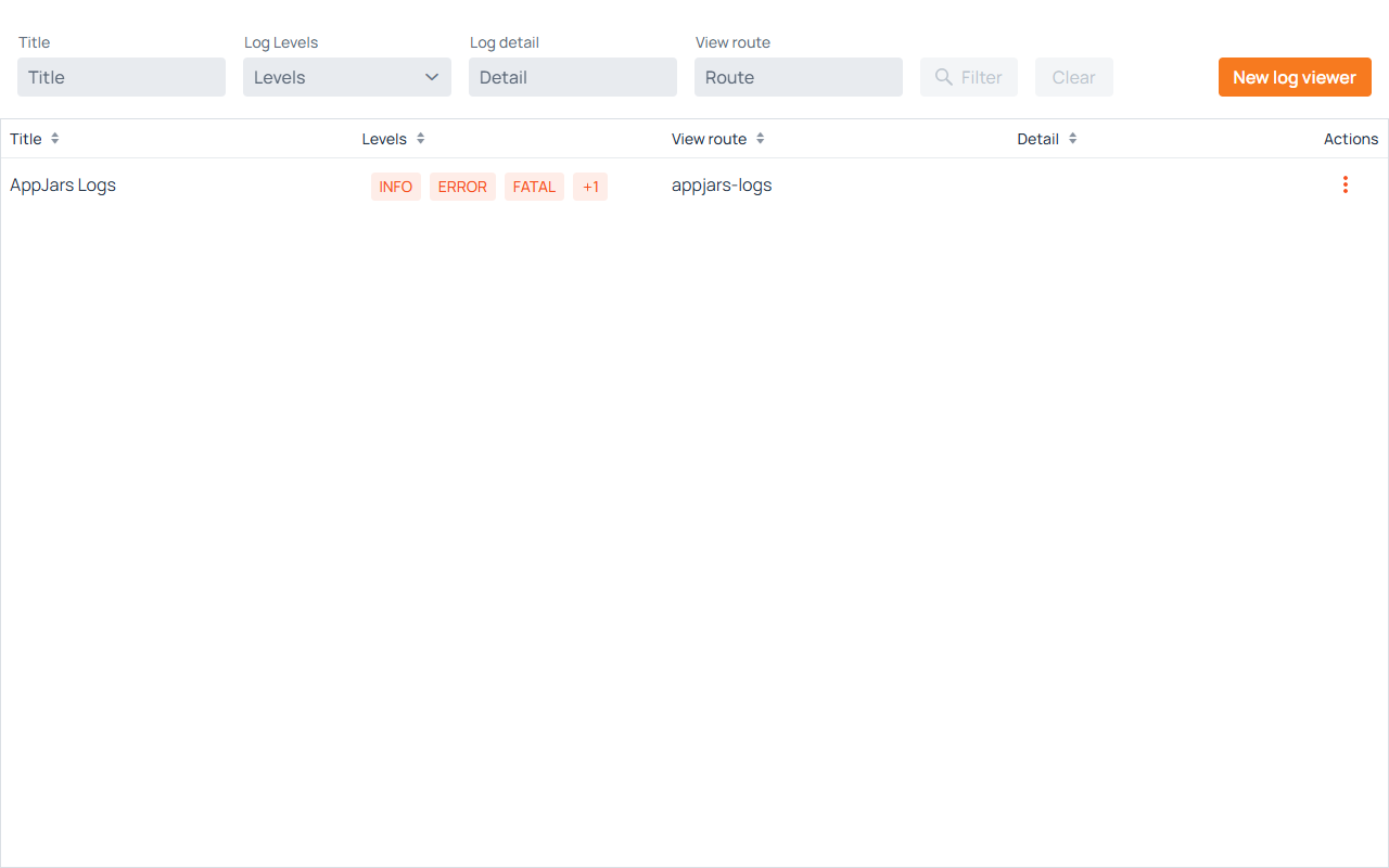 Log Viewer List